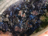 Polished Blue Speck Iolite Water Sapphire Standing Free Forms x 2 From Ambatofinandrahana, Madagascar