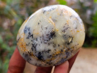 Polished Dendritic Opal Palm Stones x 12 From Moralambo, Madagascar