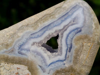 Polished Blue Lace Agate Standing Free Forms x 2 From Nsanje, Malawi