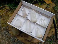 Polished Clear Quartz Crystals x 6 From Madagascar
