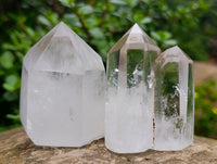 Polished Clear Quartz Crystals x 6 From Madagascar