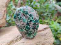 Polished Emerald Mica 'Mutokolite' Standing Free Forms x 4 From Mutoko, Zimbabwe