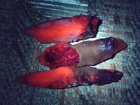 Natural Drusy Quartz Coated Spearhead Calcite Specimens x 12 From Albert's Mountain, Lesotho