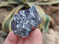 Natural Bright Silver Lead Galena Cobbed Specimens x 12 From Kaokoveld, Namibia