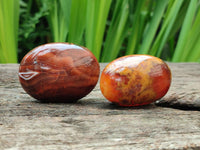 Polished Small Carnelian Agate Gemstone Galets x 23 From Madagascar