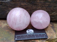 Polished Star Rose Quartz Spheres x 4 From Madagascar