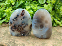 Polished Banded Agate Standing Free Forms x 3 From Madagascar