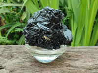 Natural Schorl Black Tourmaline One with Vermiculite x 2 From Erongo, Namibia