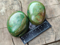 Polished Large Verdite Palm Stones x 6 From Zimbabwe