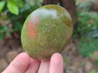 Polished Large Verdite Palm Stones x 6 From Zimbabwe