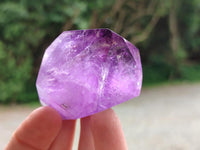 Polished Window Amethyst Crystals x 6 From Akansobe, Madagascar