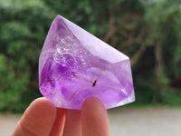 Polished Window Amethyst Crystals x 6 From Akansobe, Madagascar