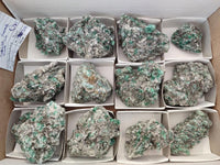 Natural Emerald Mica 'Mutokolite' Cobbed Specimens x 12 From Mutoko, Zimbabwe