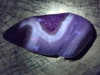 Polished Blue Lace Agate Standing Free Forms x 6 From Nsanje, Malawi