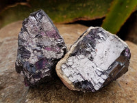 Natural Bright Silver Lead Galena Cobbed Specimens x 9 From Kaokoveld, Namibia