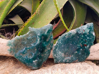 Polished On One Side Mtorolite Plates x 2 From Mutorashanga, Zimbabwe