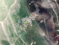 Polished On One Side Watermelon Fluorite Slice x 1 From Uis, Namibia