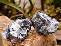 Natural Bright Silver Lead Galena Cobbed Specimens x 9 From Kaokoveld, Namibia