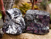 Natural Bright Silver Lead Galena Cobbed Specimens x 9 From Kaokoveld, Namibia