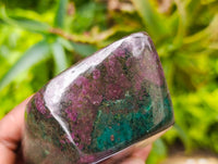 Polished Verdite Standing Free Forms x 3 From Zimbabwe