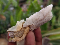 Natural Drusy Quartz Coated Spearhead Calcite Specimens x 20 From Albert's Mountain, Lesotho