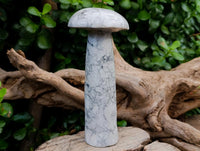 Polished Lightning Strike Howlite Mushrooms x 3 From Kadoma Zimbabwe