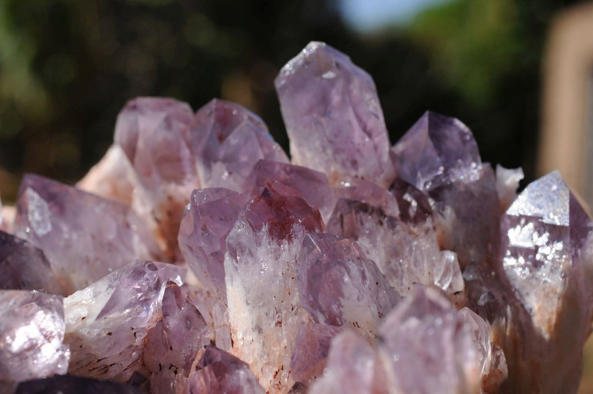 Natural Sugar Amethyst Phantom Clusters x 2 From Solwezi, Zambia - TopRock