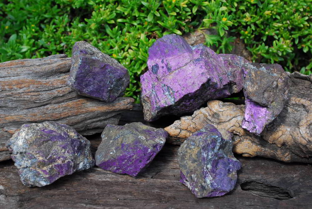 Natural Purpurite Cobbed Specimens x 6 From Zambia - TopRock