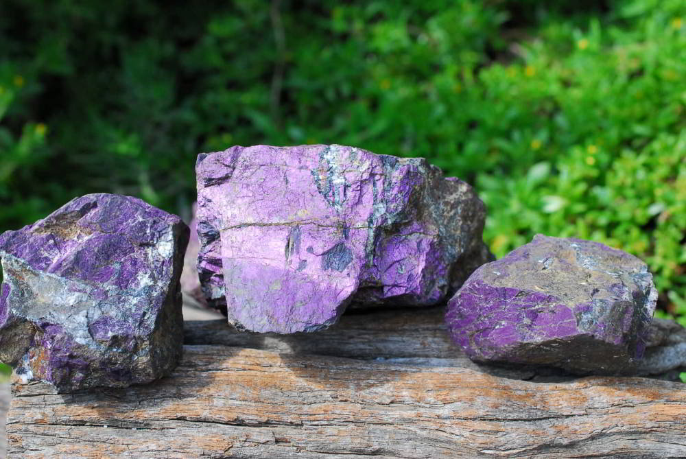 Natural Purpurite Cobbed Specimens x 6 From Zambia - TopRock