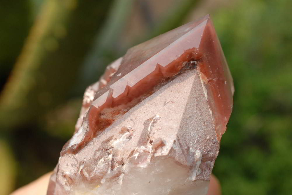 Natural Red Phantom Quartz Cluster & Crystal x 2 From Karoi, Zimbabwe - TopRock