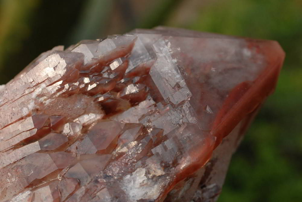 Natural Red Phantom Quartz Cluster & Crystal x 2 From Karoi, Zimbabwe - TopRock