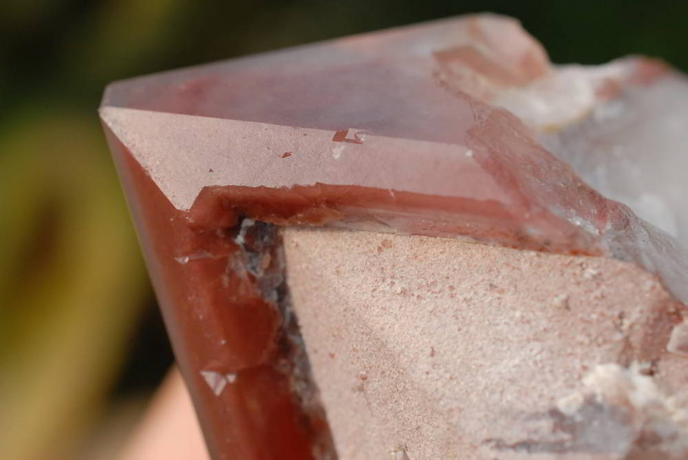 Natural Red Phantom Quartz Cluster & Crystal x 2 From Karoi, Zimbabwe - TopRock