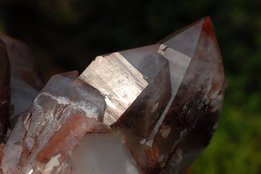 Natural Red Phantom Quartz Cluster & Crystal x 2 From Karoi, Zimbabwe - TopRock