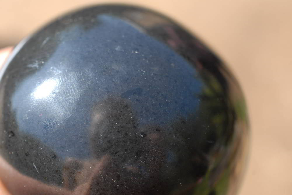 Polished Black Basalt Mushroom Sculptures x 1 From Madagascar - TopRock
