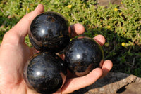 Polished Dark Gemmy Blue Iolite Blue Water Sapphire Spheres x 6 From Madagascar - TopRock