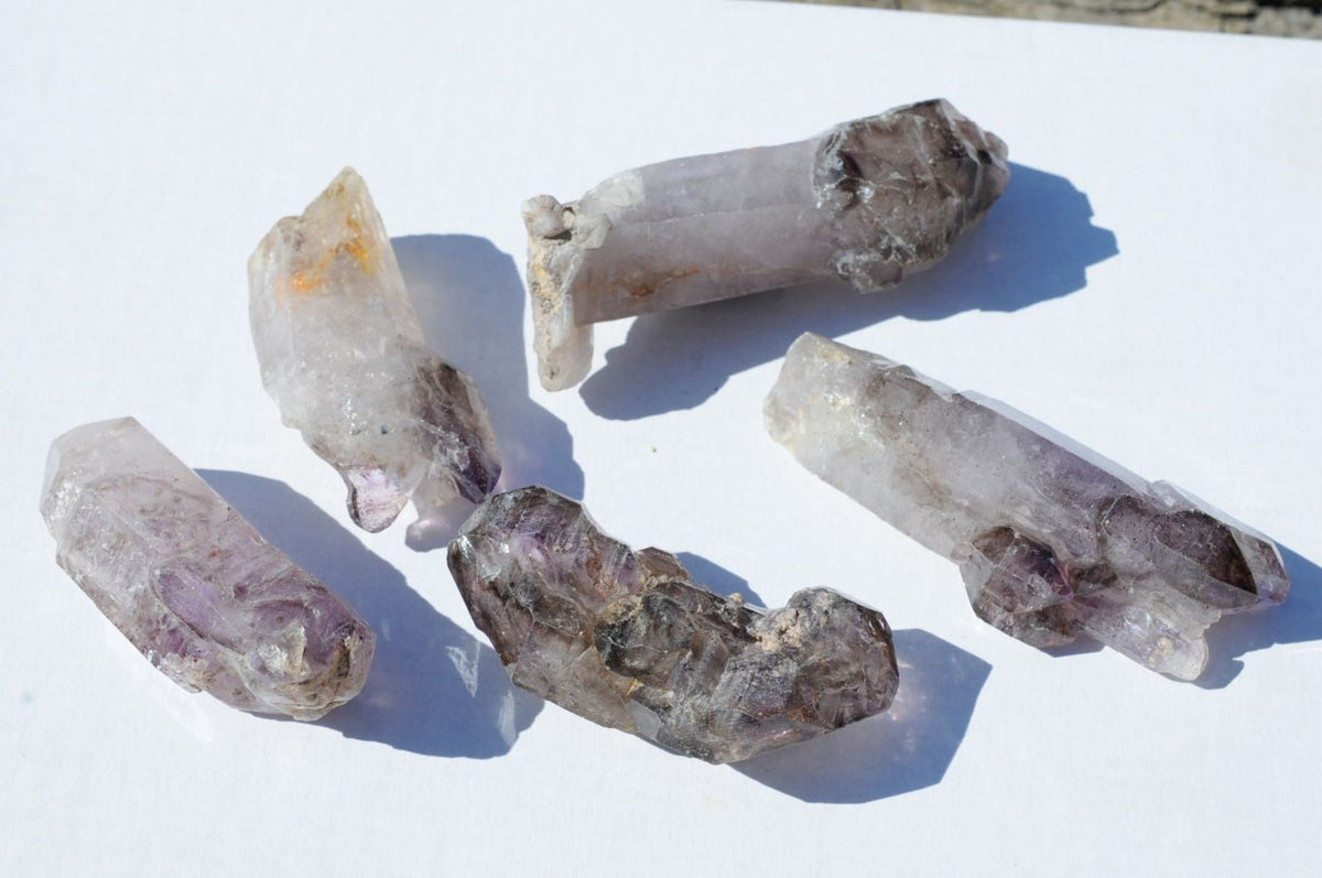 Natural Skeletal Sceptre Amethyst Crystals x 12 From Chiredzi, Zimbabwe - TopRock