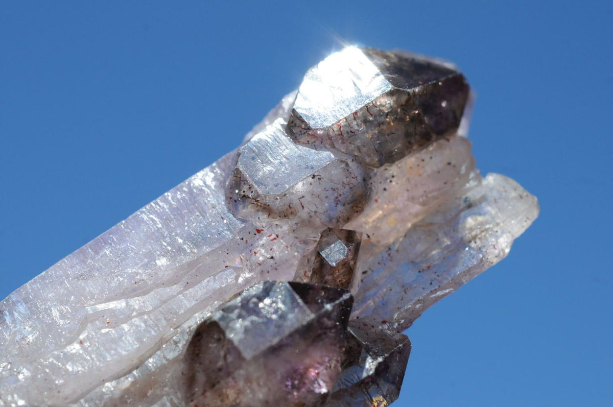 Natural Skeletal Sceptre Amethyst Crystals x 12 From Chiredzi, Zimbabwe - TopRock