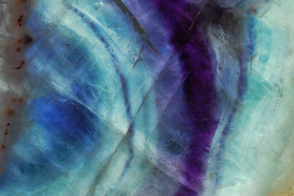 Polished Watermelon Fluorite Slices x 2 From Vis, Namibia - TopRock