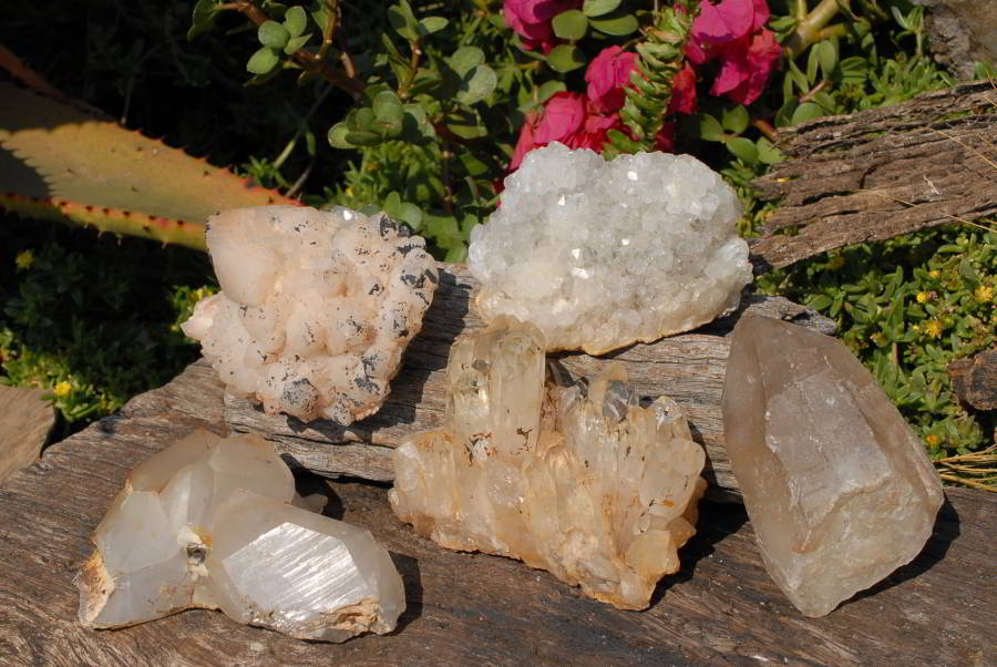 Natural Mixed Quartz Cluster Specimens x 6 From Southern Africa - TopRock
