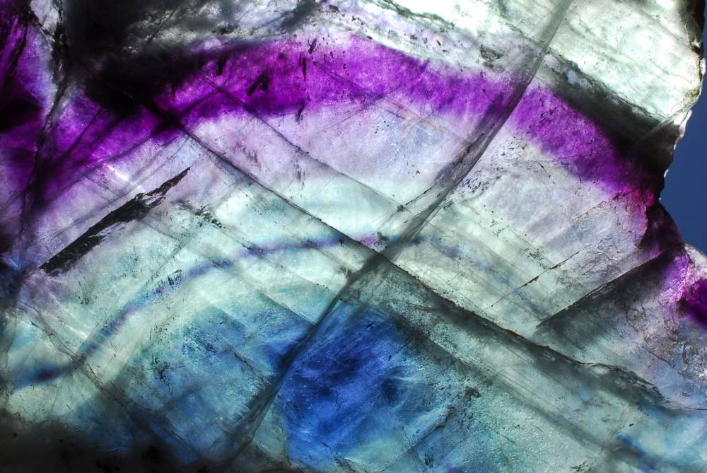 Polished Watermelon Fluorite Slices x 2 From Vis, Namibia - TopRock