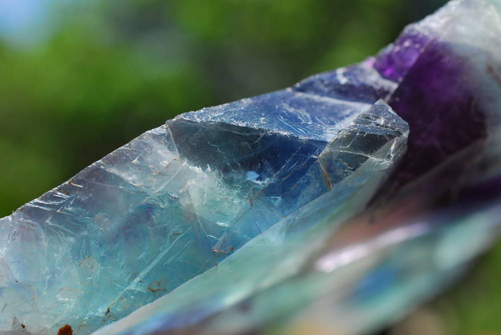 Polished Watermelon Fluorite Slices x 2 From Vis, Namibia - TopRock