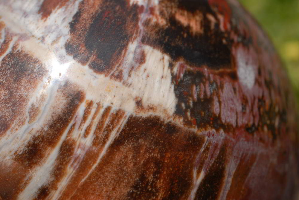 Polished Red Podocarpus Large Petrified Wood Sphere x 1 From Marvoay, Madagascar - TopRock