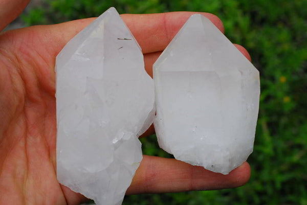 Natural Castle Quartz Crystal Points x 12 From Madagascar - TopRock