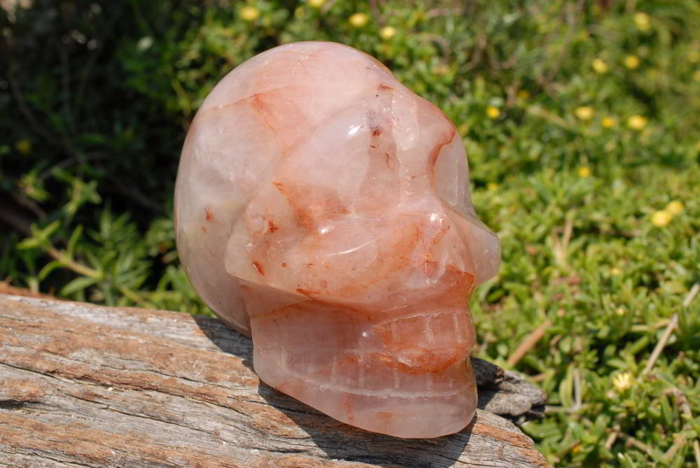 Polished Red Hematoid Quartz Skull x 1 From Madagascar - TopRock