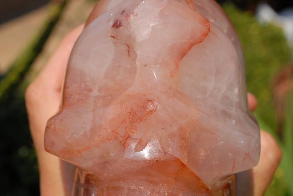 Polished Red Hematoid Quartz Skull x 1 From Madagascar - TopRock
