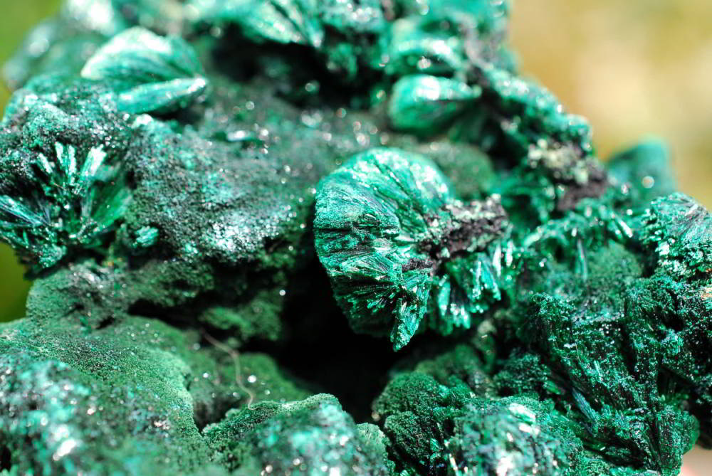 Natural Silky Malachite Specimens x 4 From Kasompe, Congo - TopRock