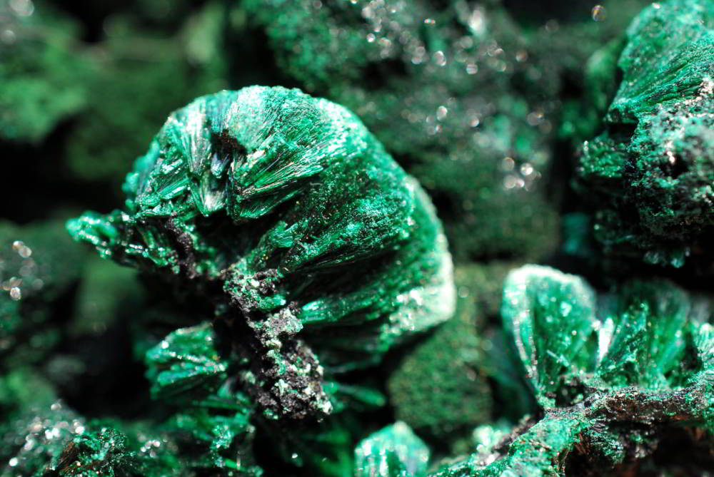 Natural Silky Malachite Specimens x 4 From Kasompe, Congo - TopRock