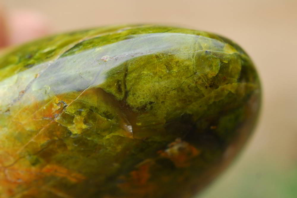 Polished Green Opal Standing Free Forms x 2 From Antsirabe, Madagascar - TopRock