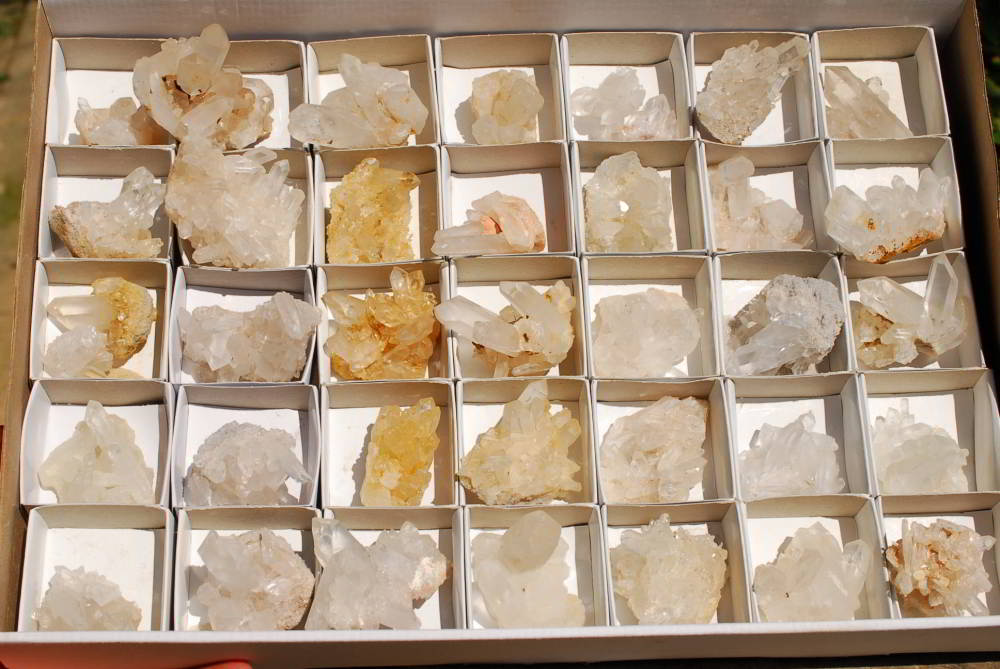 Natural Mixed Malagasy Quartz Clusters x 37 From Madagascar - TopRock
