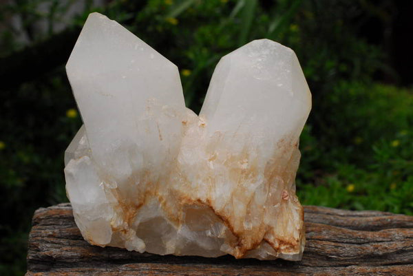 Natural Intact White Candle Quartz Crystals x 4 From Madagascar - TopRock